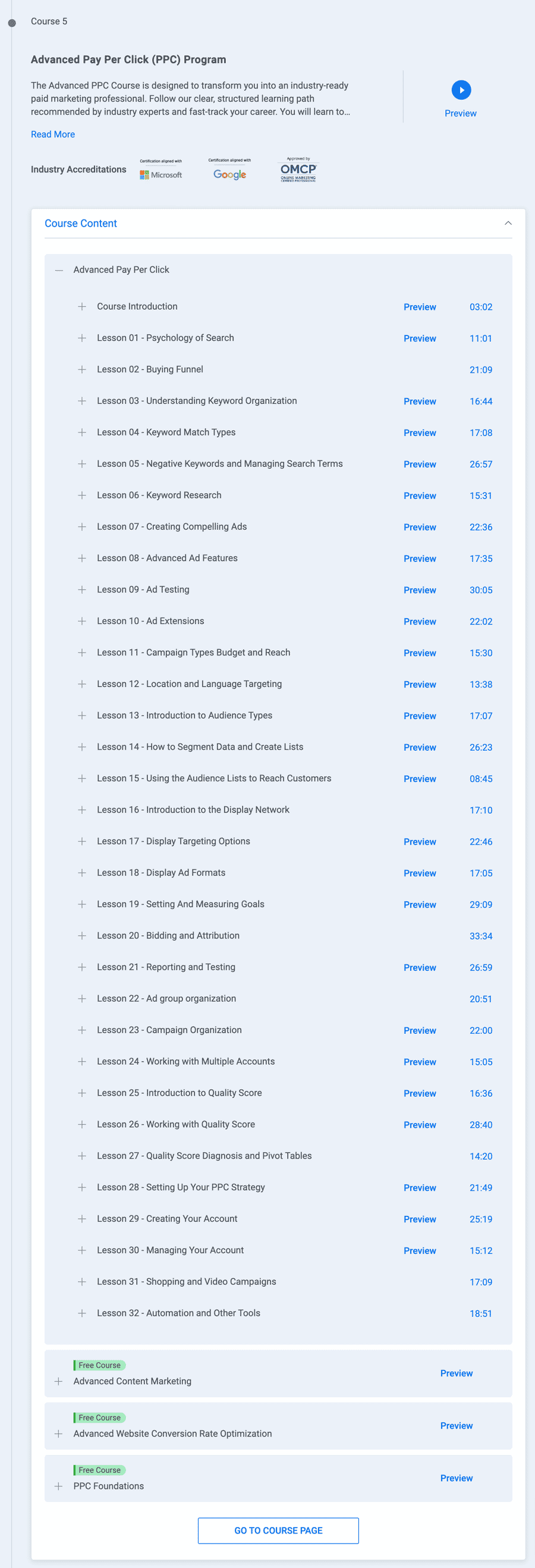 Course topics · Simplilearn — Digital Marketing Specialist 2022-9