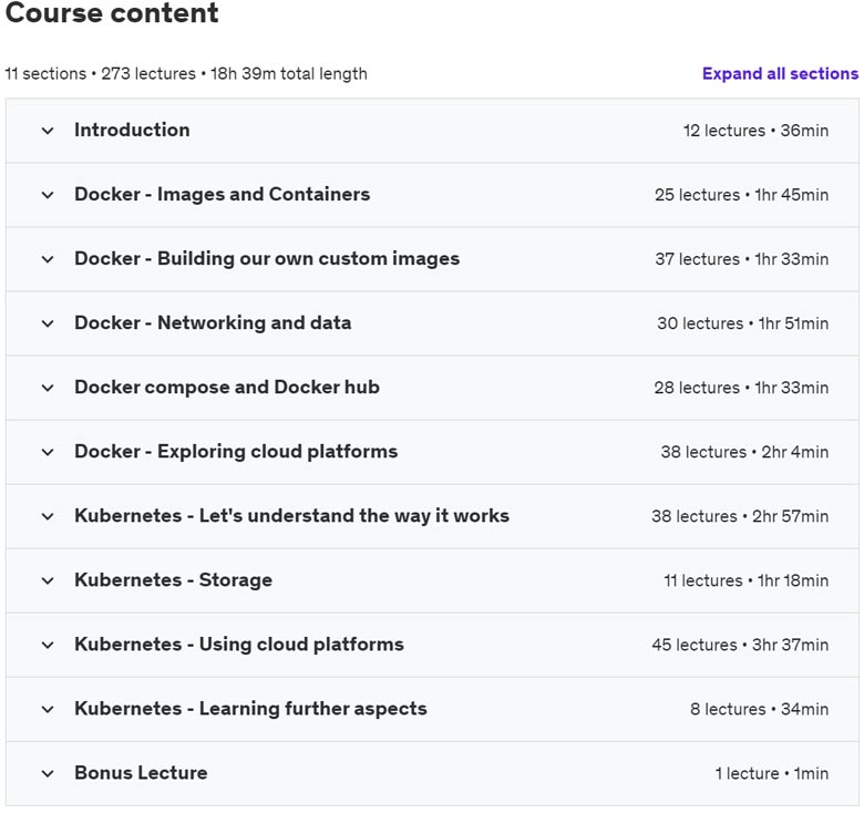 课程主题 · Docker 和 Kubernetes 您的完整指南 2024-1