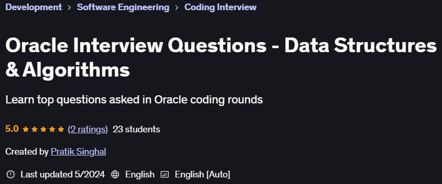 Pictures · Udemy — Oracle Interview Questions – Data Structures & Algorithms 2023-9