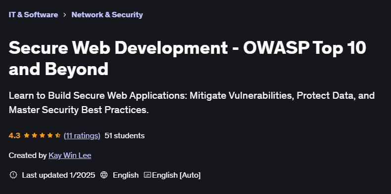 Pictures · Udemy — Secure Web Development – OWASP Top 10 and Beyond 2025-1