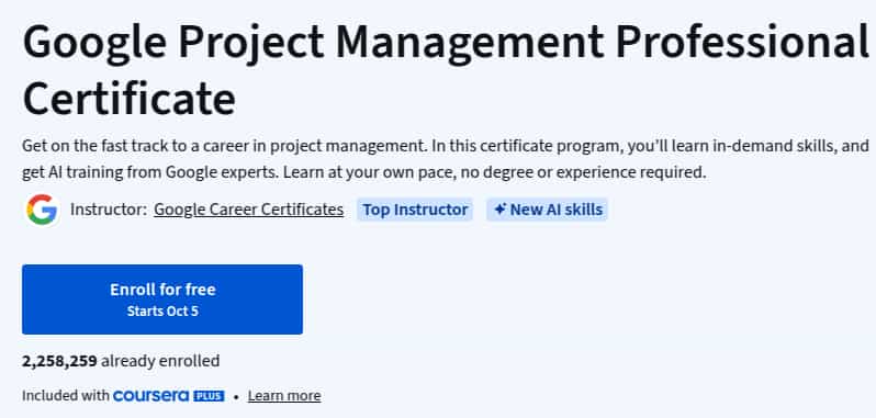 Pictures · Coursera — Google Project Management Professional Certificate 2025-10