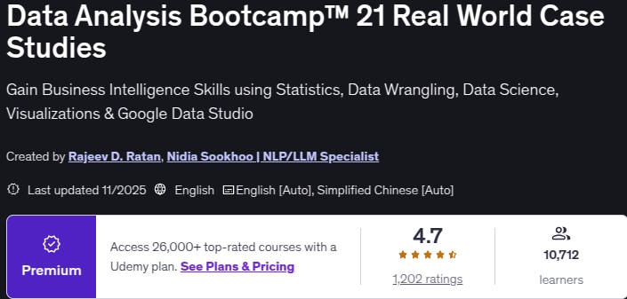 Pictures · Udemy — Data Analysis Bootcamp™ 21 Real World Case Studies 2025-11