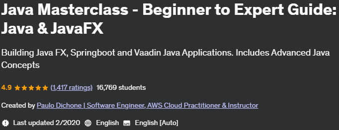 Pictures · Udemy — Java Masterclass – Beginner to Expert Guide: Java & JavaFX 2018-3