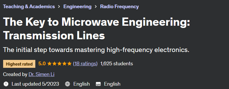 Pictures · Udemy — The Key to Microwave Engineering: Transmission Lines 2023-5