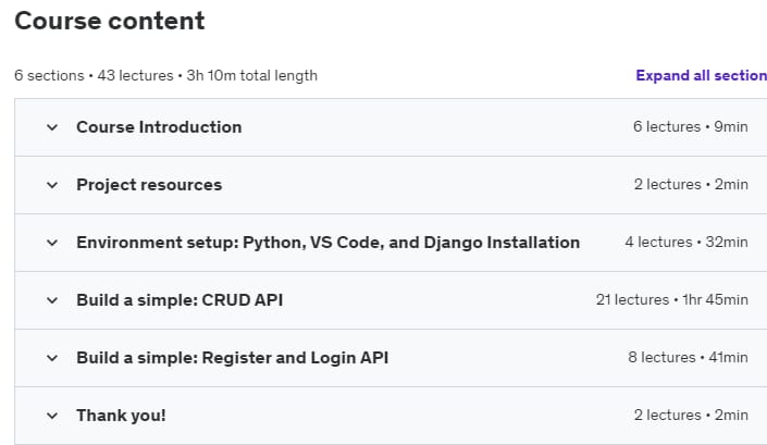 Course topics · Deploy a Serverless Django web app with AWS Fargate – 2024 2024-1