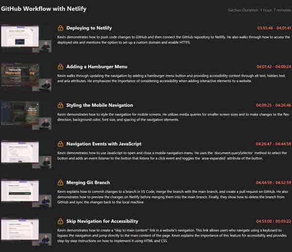 Course topics · Frontend Masters — Professional CSS: Build a Website from Scratch 2025-1