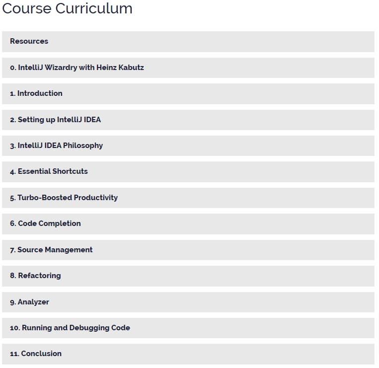 Course topics · JavaSpecialists – IntelliJ Wizardry with Heinz Kabutz 2022 Edition 2022-2