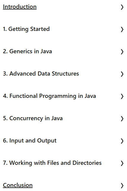 Course topics · Java: Advanced Concepts for High-Performance Development 2023-1
