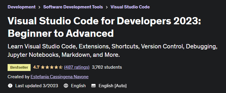 Pictures · Visual Studio Code for Developers 2023: Beginner to Advanced 2023-3