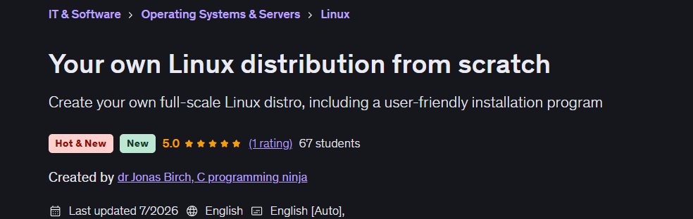 Pictures · Your own Linux distribution from scratch 2026-7