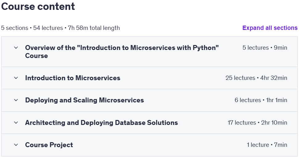 Sujets du cours · Introduction aux microservices avec Python (avec Next.JS) 2025-8