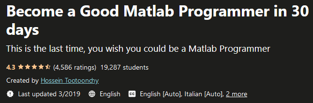 Pictures · Udemy — Become a Good Matlab Programmer in less than 30 days