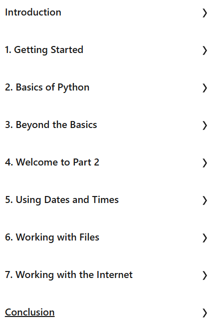 Course topics · Learning Python 2025-2