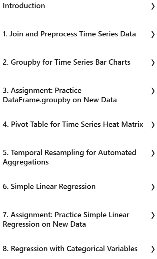 Course topics · Practical Python for Time Series Analysis 2025-12