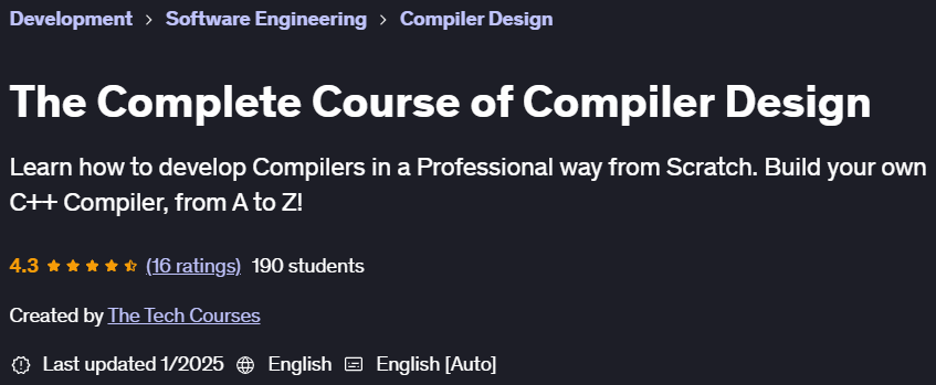 Pictures · Udemy — The Complete Course of Compiler Design 2025-1