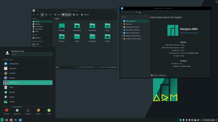 Pictures · Manjaro Linux 25.0.8.250831