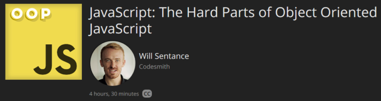 Pictures · JavaScript: The Hard Parts of Object Oriented JavaScript 2018-10 + Subtitles