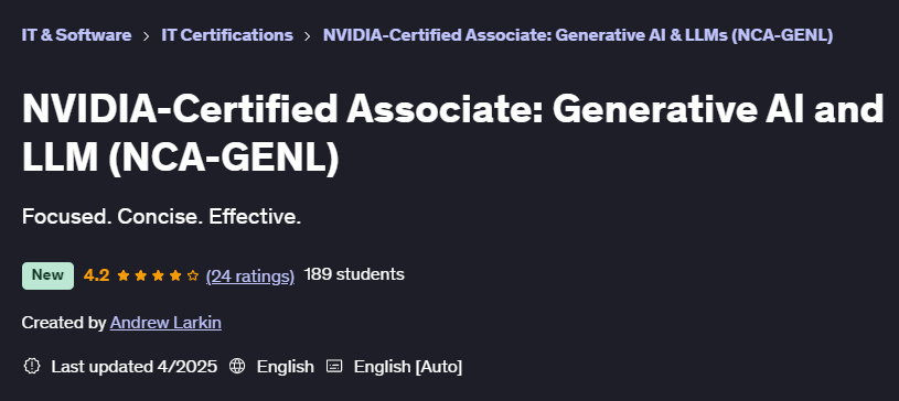 画像 · NVIDIA認定アソシエイト:Generative AI LLM(NCA・GENL) 2025-2