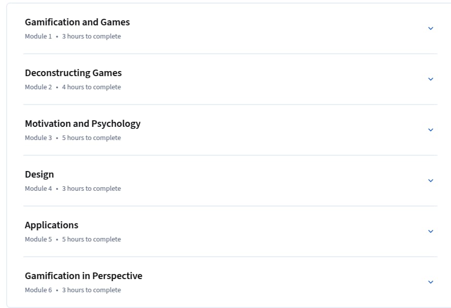 Course topics · Gamification 2026-2