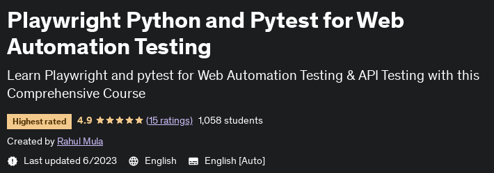 Pictures · Udemy — Playwright Python and Pytest for Web Automation Testing 2023-6