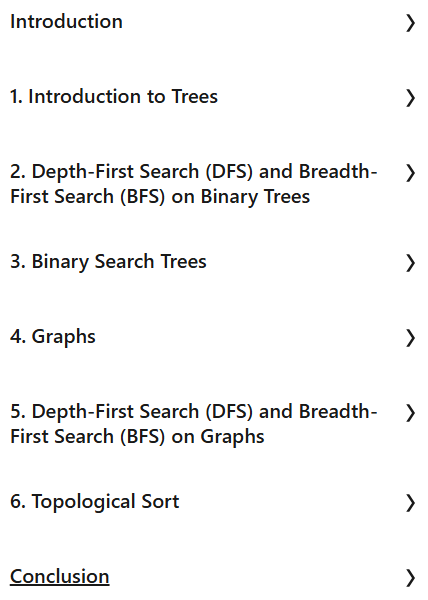Course topics · LinkedIn — Data Structures in JavaScript: Trees and Graphs 2025-6