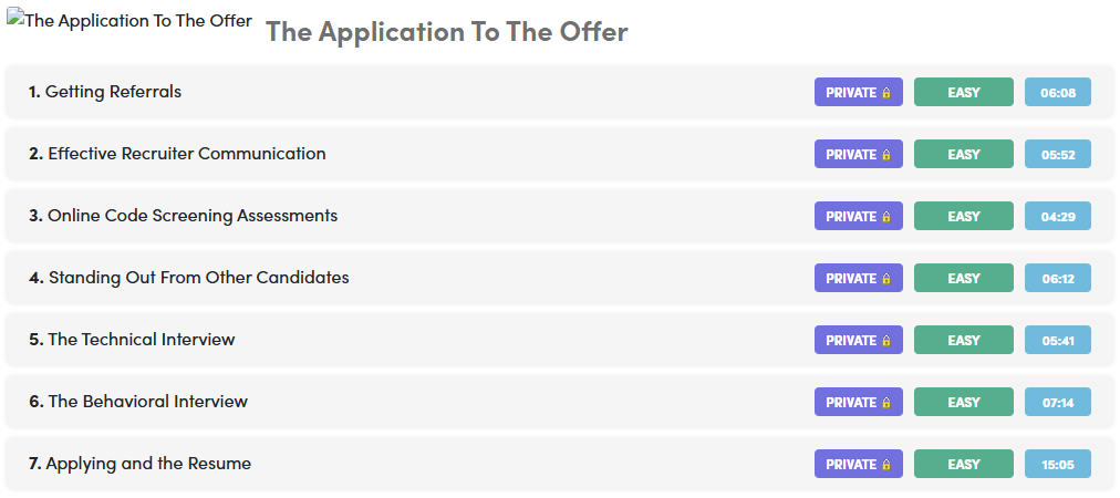 Course topics · BackToBackSWE – Coding Interview Class 2020-10