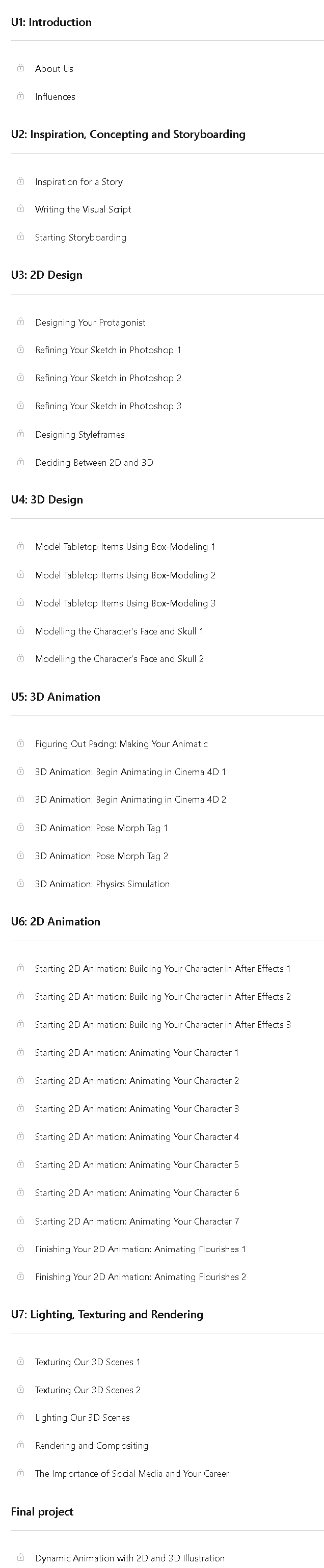 Course topics · Domestika — Dynamic Animation with 2D and 3D Illustration 2021-7
