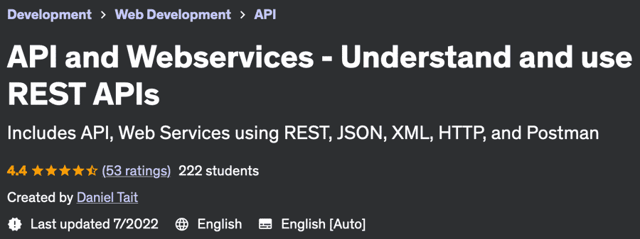 Pictures · Udemy — API and Webservices – Understand and use REST APIs 2022-8
