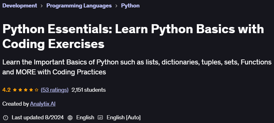 Pictures · Python Essentials: Learn Python Basics with Coding Exercises 2024-4