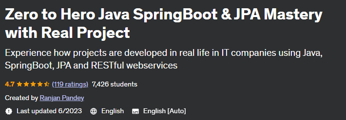 Pictures · Udemy — Zero to Hero Java SpringBoot & JPA Mastery with Real Project 2022-3