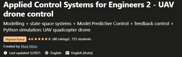 Pictures · Udemy — Applied Control Systems for Engineers 2 – UAV drone control 2021-1