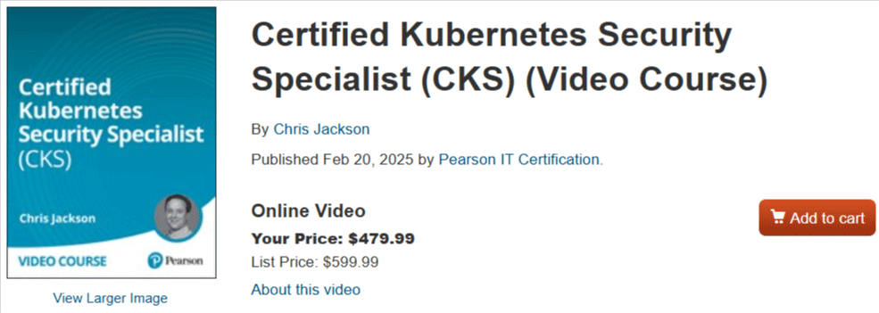تصاویر · Pearson IT سرٹیفکیٹ - تصدیق Kubernetes سیکورٹی ماہر (CKS) 2025-2