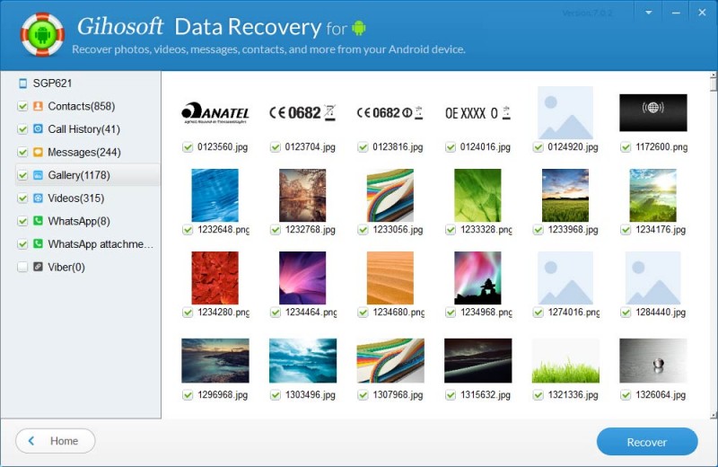 Pictures · Gihosoft Android Data Recovery 8.1.9 Multilingual