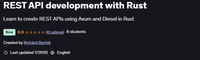 الصور · بقية API التطوير مع Rust 2025-7