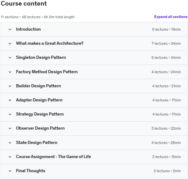Temas del curso · Flutter & Dart: Principios sólidos y patrones de diseño superiores 2023-11