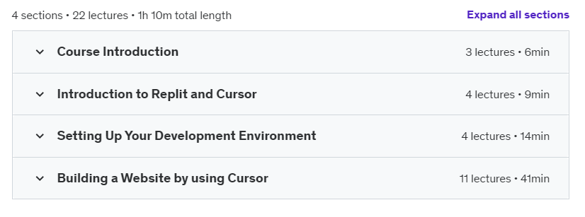 Course topics · Mastering AI Development Without Programming Knowledge 2024-11
