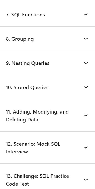 Course topics · SQL Essential Training 2023-2