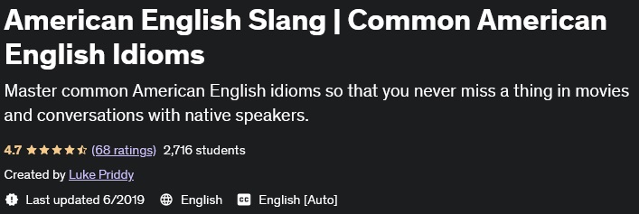 Pictures · Udemy — American English Slang | Common Idioms 2019-6