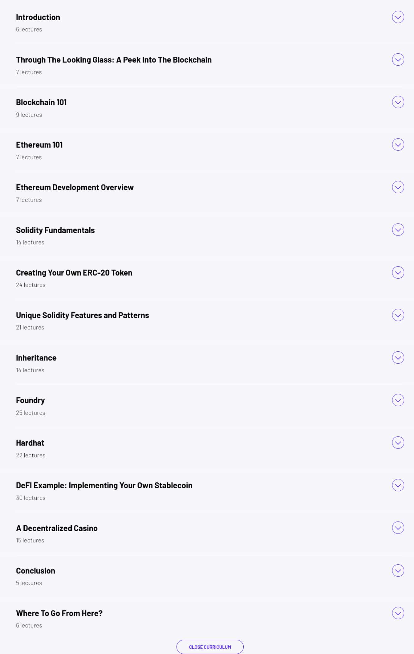 Course topics · ZeroToMastery — Solidity, Ethereum, and Blockchain: The Complete Developer’s Guide 2025-4