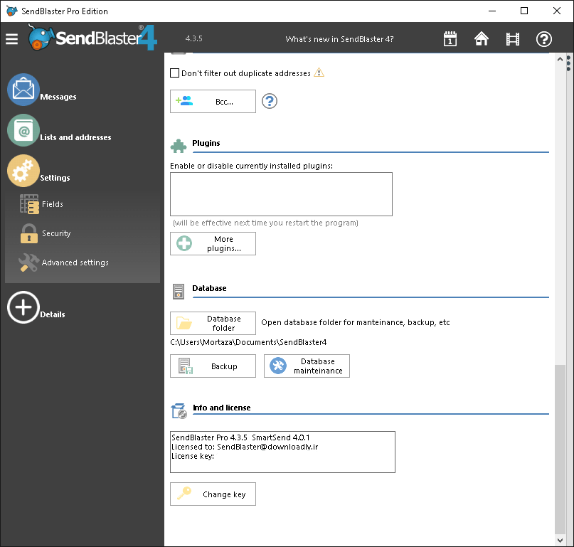 Pictures · Sendblaster Pro Edition 4.4.2