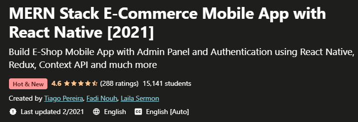 Pictures · Udemy — MERN Stack E-Commerce Mobile App with React Native [2021] 2021-1
