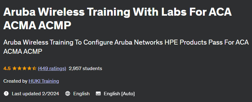 Pictures · Udemy — Aruba Wireless Training With Labs For ACA ACMA ACMP 2024-2
