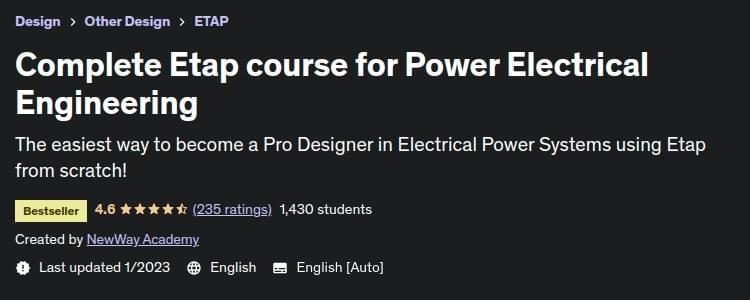 Pictures · Udemy — Complete Etap course for Power Electrical Engineering 2022-7