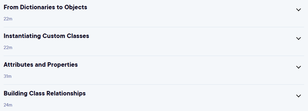 Course topics · Python: Object-oriented Programming 2025-8