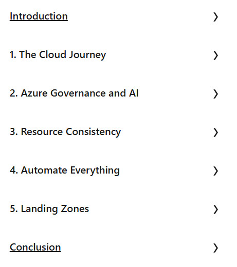 Course topics · LinkedIn — Azure Governance and Landing Zones: Best Practices for Building a Well-Governed Cloud 2024-9