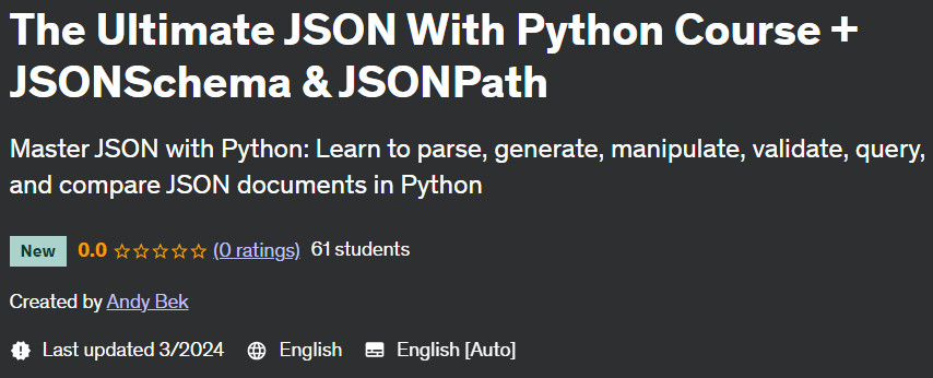 Pictures · The Ultimate JSON With Python Course + JSONSchema & JSONPath 2024-3
