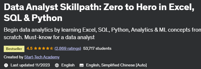 Pictures · Udemy — Data Analyst Skillpath: Zero to Hero in Excel, SQL & Python 2022-11
