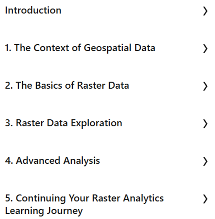 Course topics · LinkedIn — Geospatial Raster Data Analytics in Python 2025-1