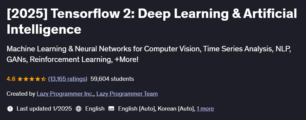 Pictures · [2025] Tensorflow 2: Deep Learning & Artificial Intelligence 2025-1
