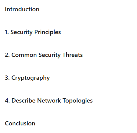 Course topics · LinkedIn — Cisco Network Security: Core Security Concepts 2024-11
